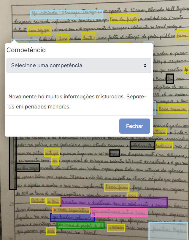 Exemplo de correção focada só em aspectos gramaticais